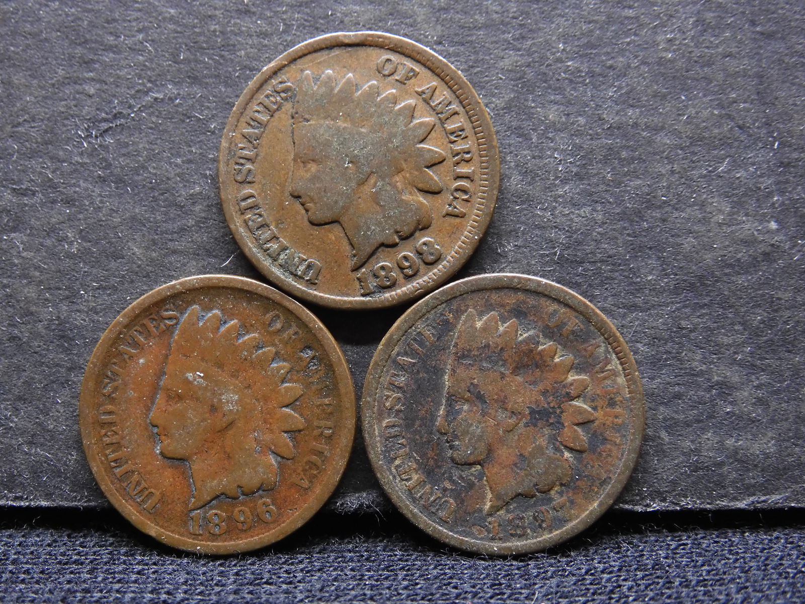 1896, 1897, 1898 Indian Head Pennies - Pre 1900 Dates! (1 of 3)
