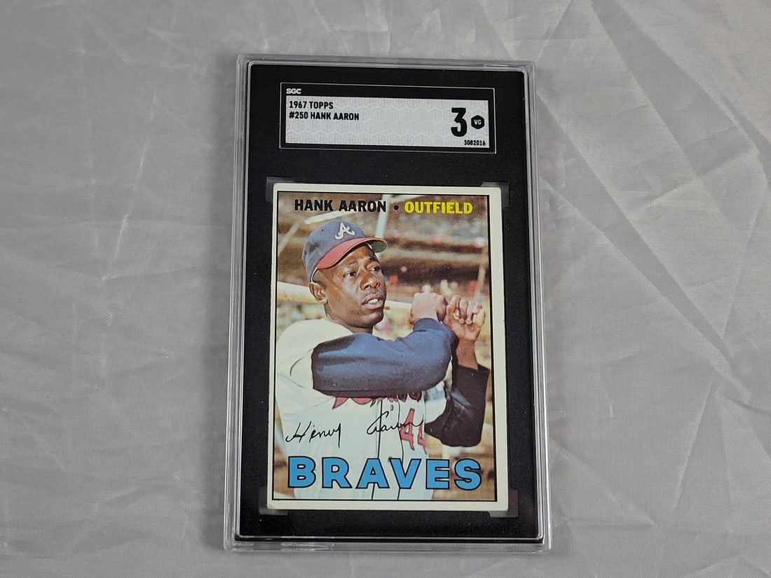 1967 Topps Baseball #250 Hank Aaron Graded SGC 3 (1 of 2)