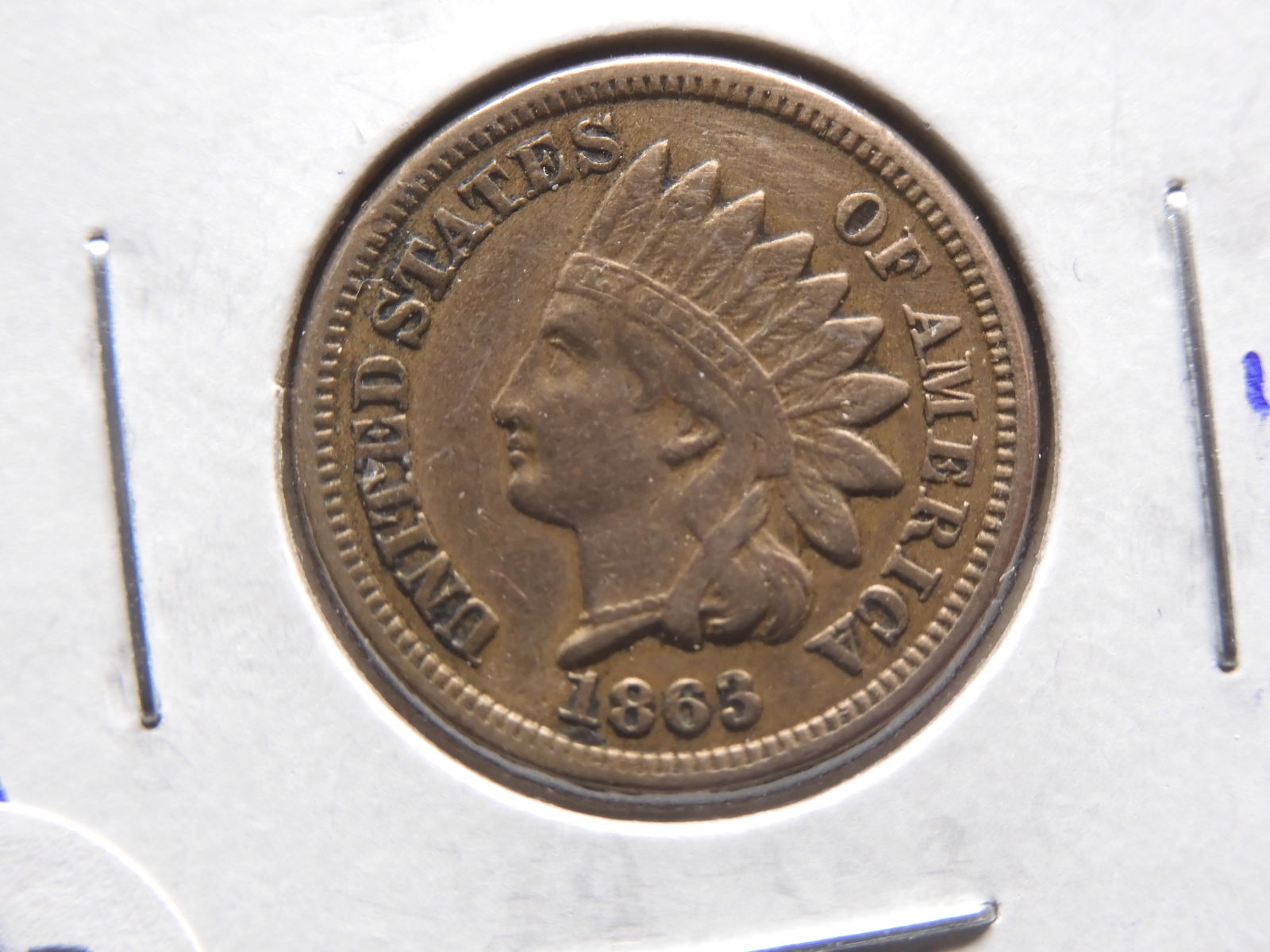 1863 Indian Head Cent XF (1 of 2)