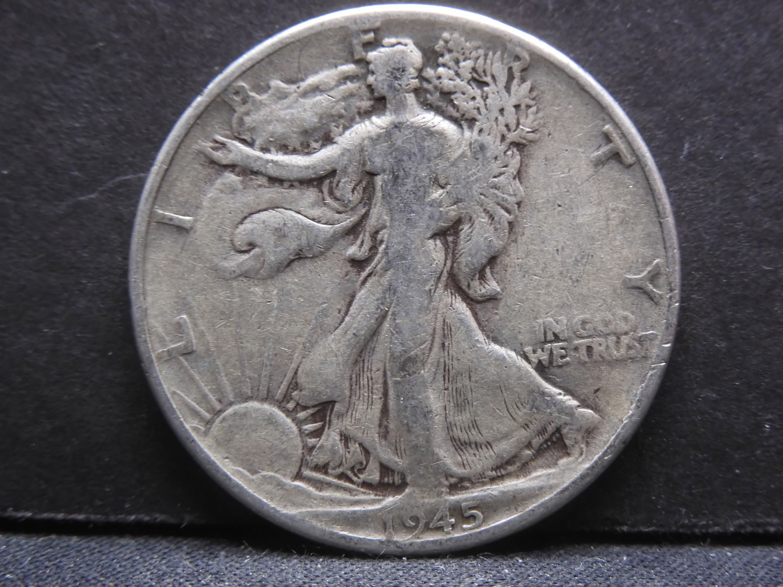 1945 WWII Era-31.5 Million minted, 90% Silver, Liberty Half (1 of 2)