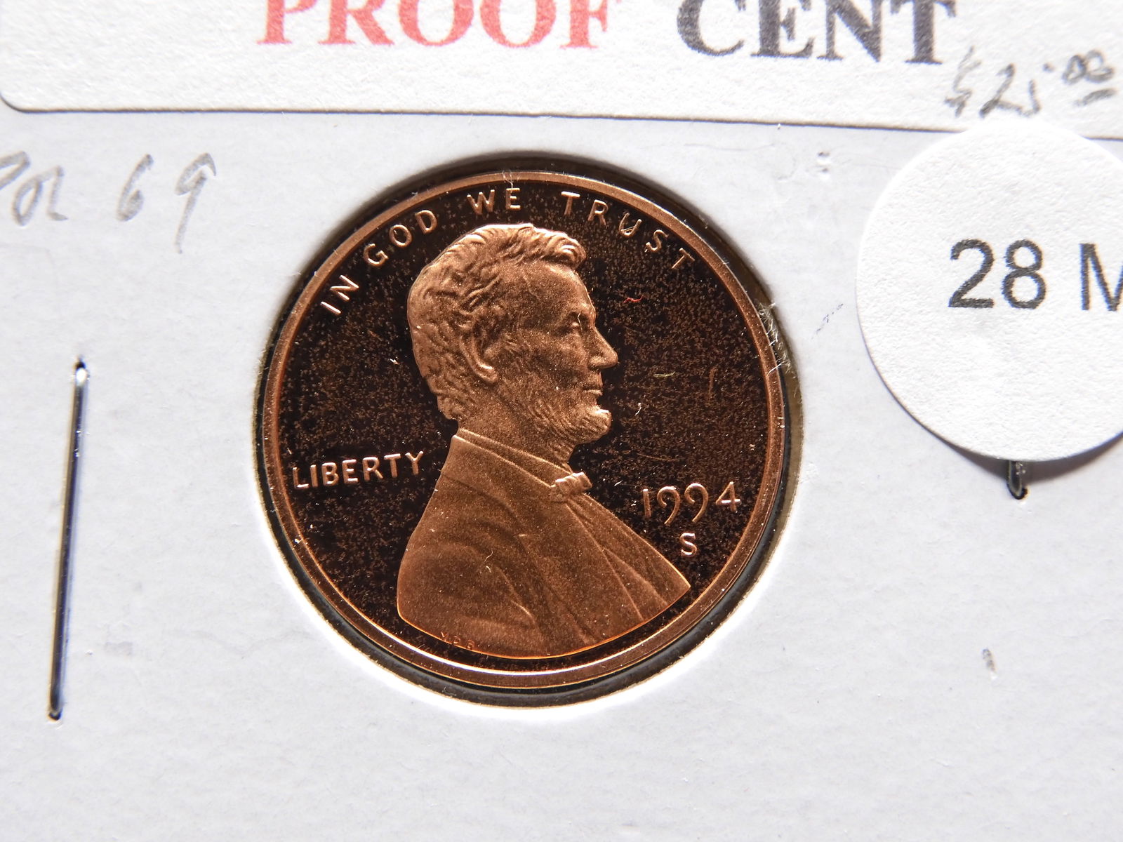 1994-S Lincoln Memorial Cent Deep Cameo Proof (1 of 2)