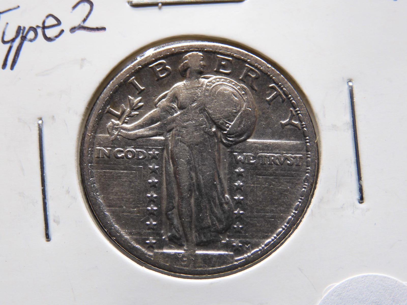 1917 Type 2 Standing Liberty Quarter AU (1 of 3)