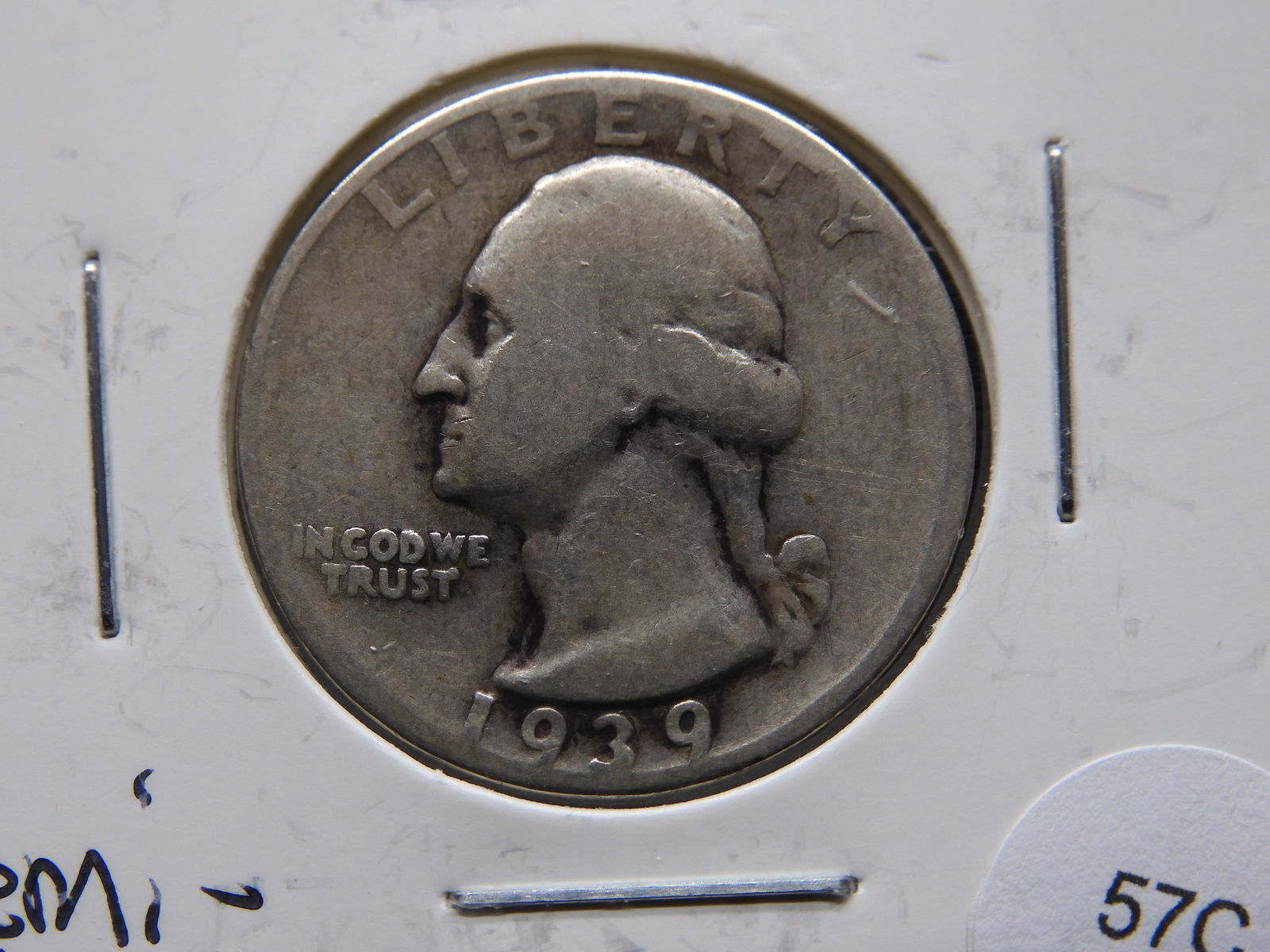 1939 S Washington Quarter Semi Key Date VF (1 of 3)