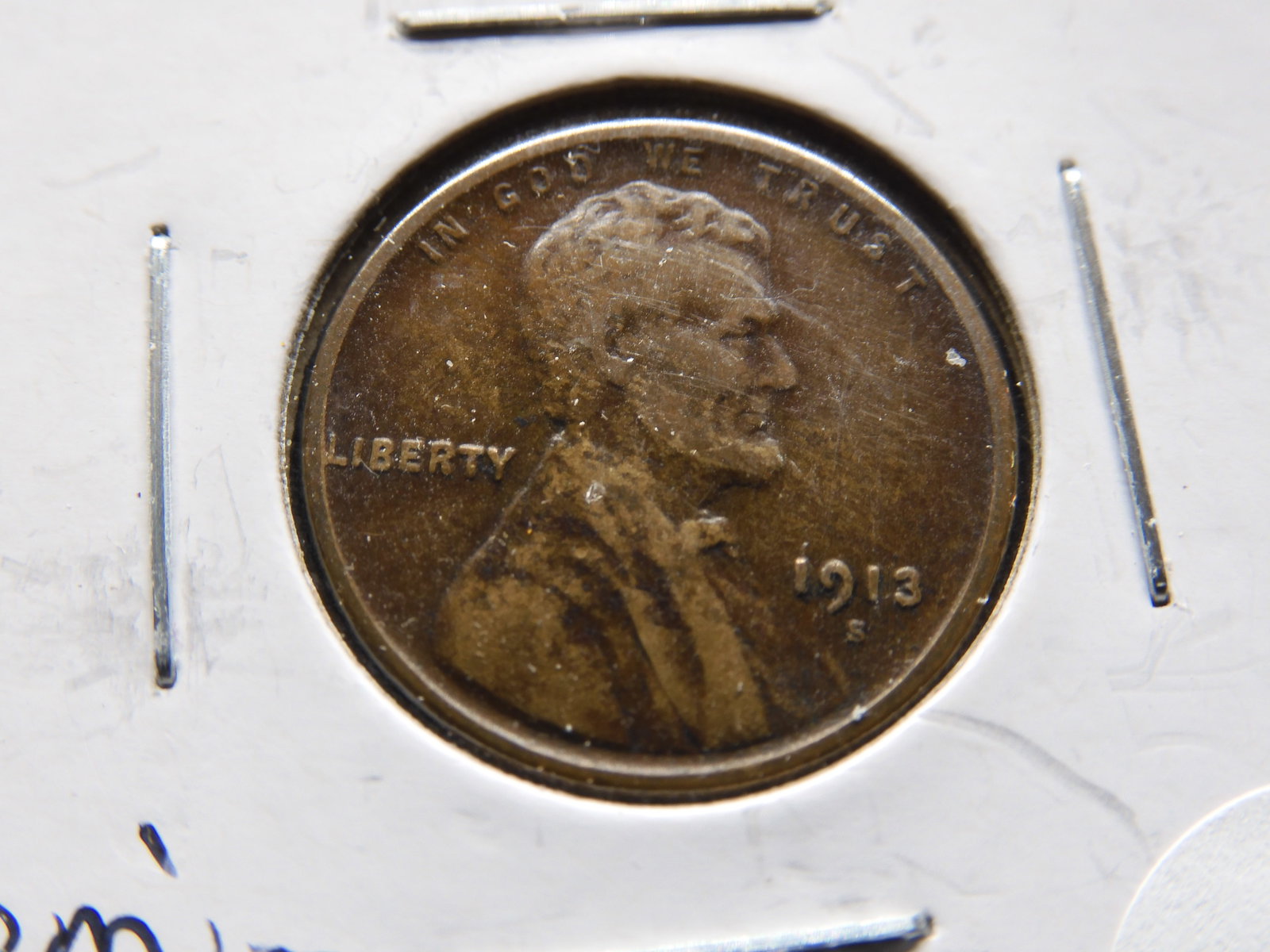 1913 S Lincoln Cent Semi Key Date VF+ (1 of 2)