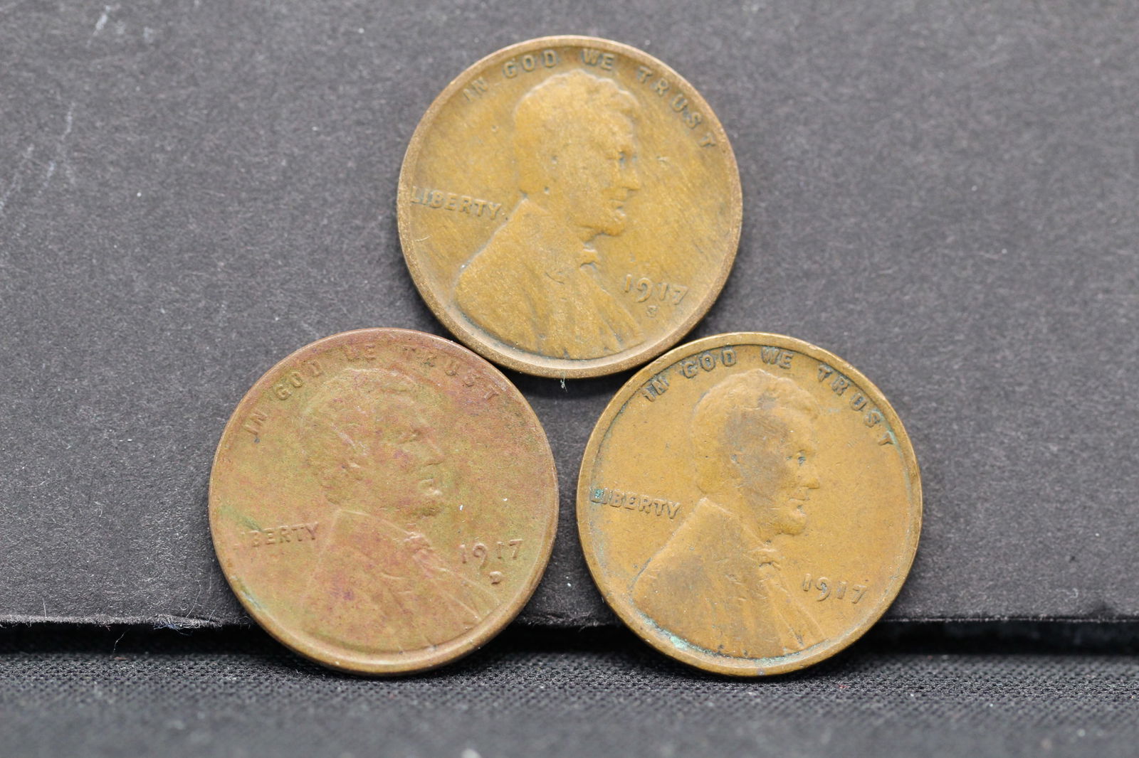 1917 P,D,S Lincoln Wheat Cents (1 of 2)