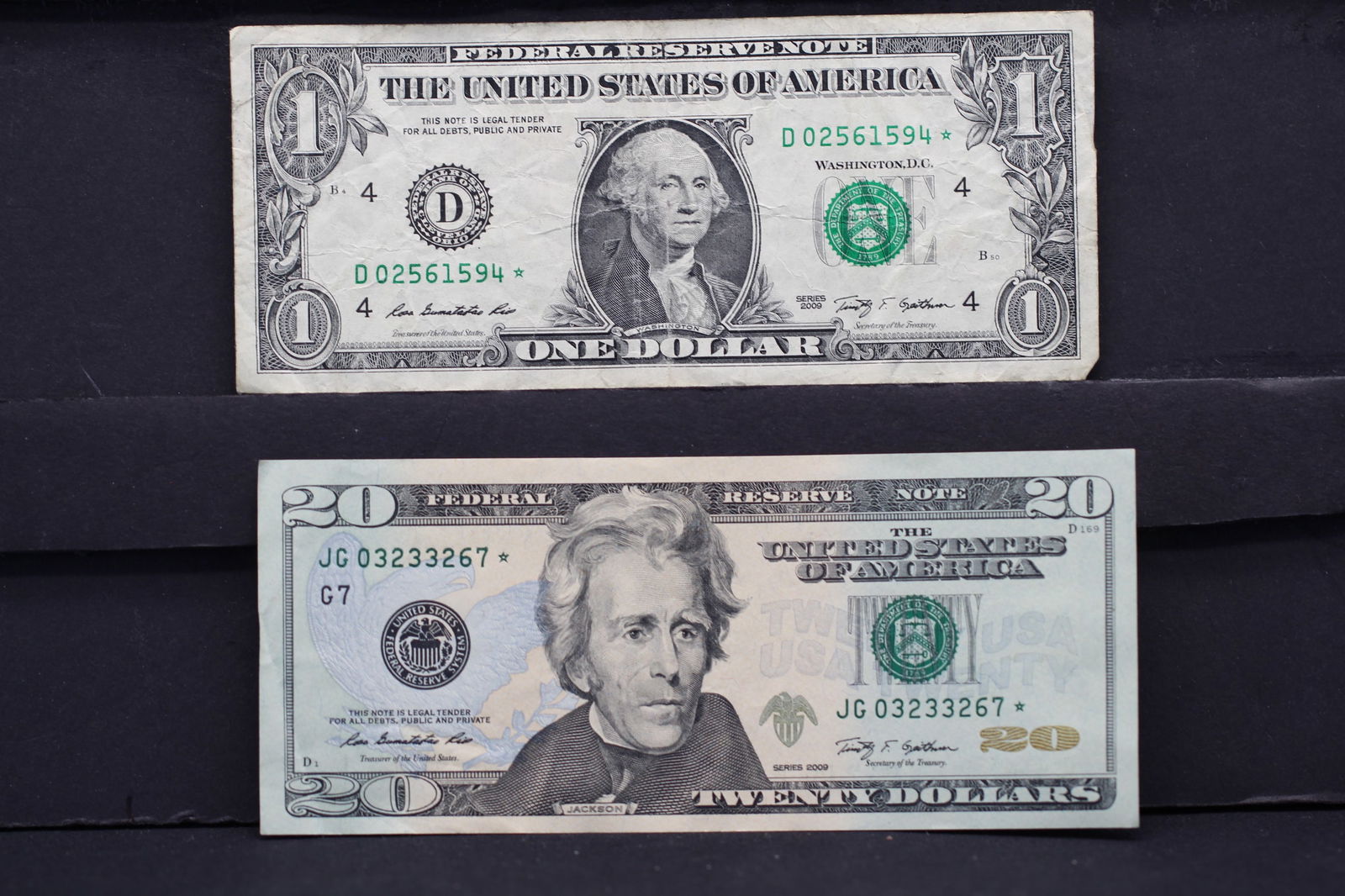 2 2009 Star Replacement FR Notes 1 $1, 1-$20 (1 of 4)