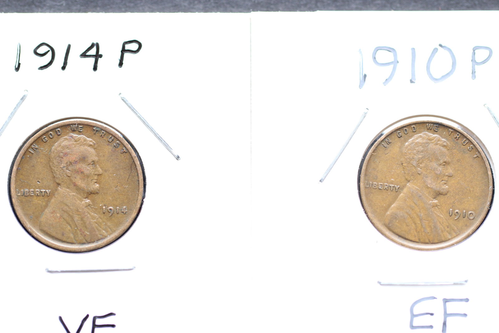 Rare duo of old Philly Lincolns in Vf / ef Cond: 1910 & 1914, bid them hi: Rare duo of old Philly Lincolns in Vf / ef Cond: 1910 & 1914, bid them hi