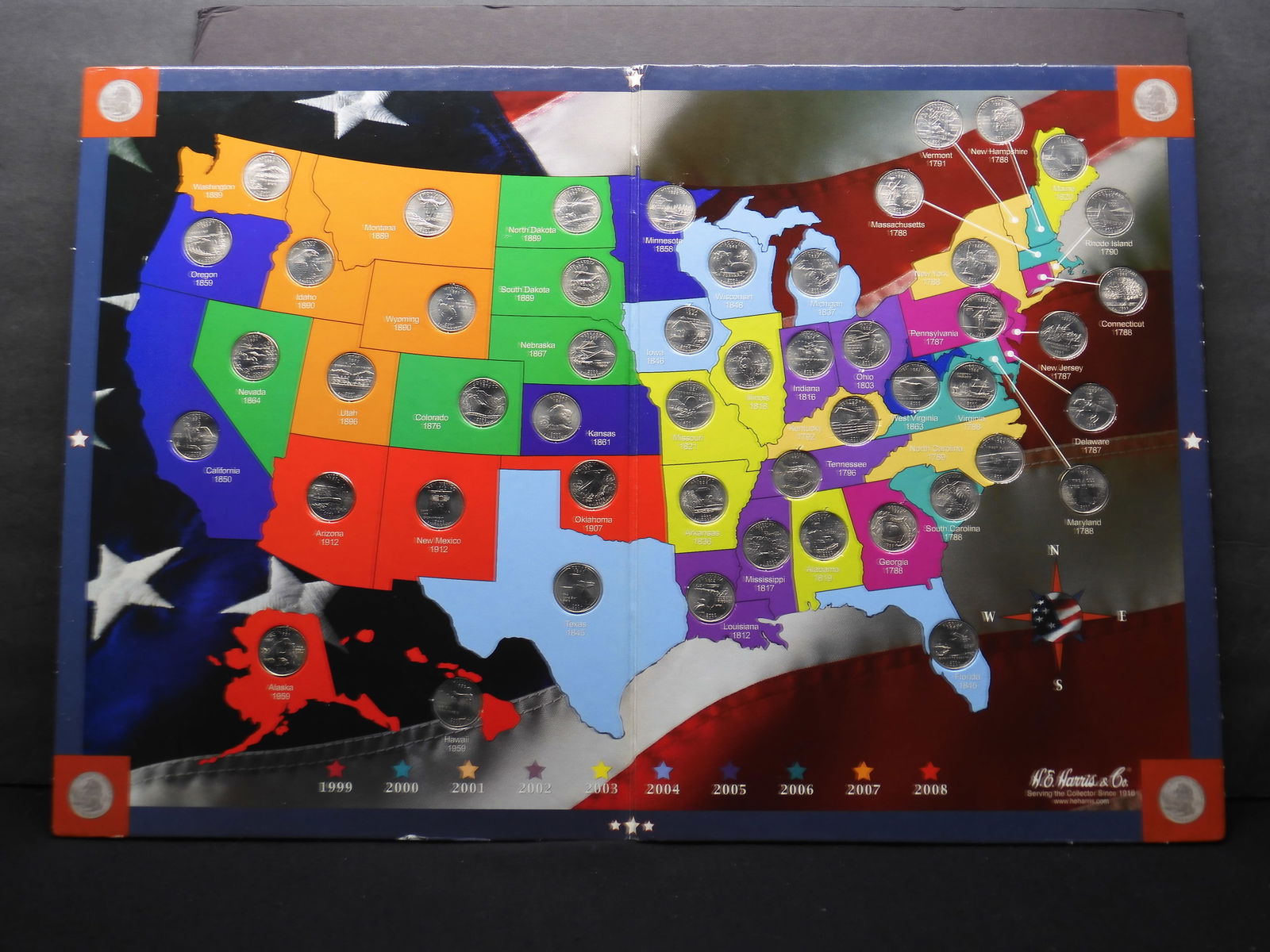 State Series Quarters Map - Complete! (1 of 10)