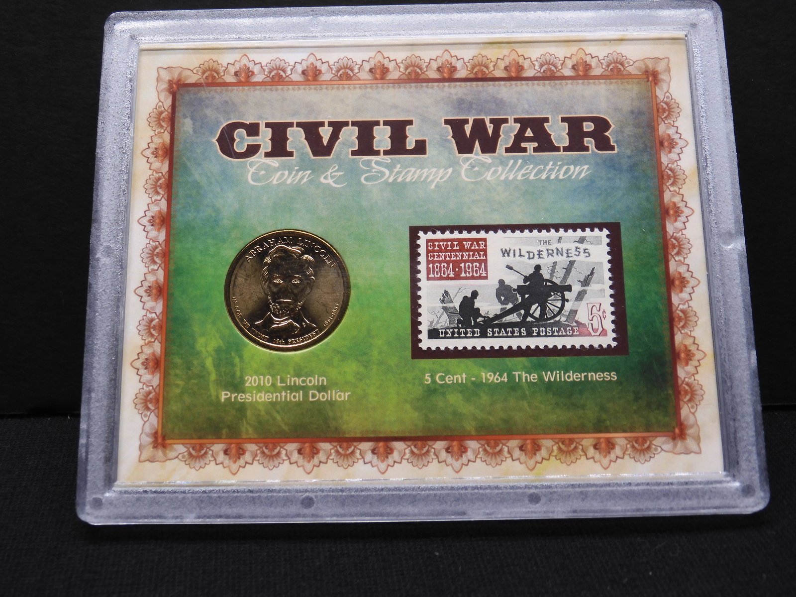 Civil War Coin & Stamp Collection w/ Lincoln Dollar & 5 Cent Postal Stamp (1 of 2)