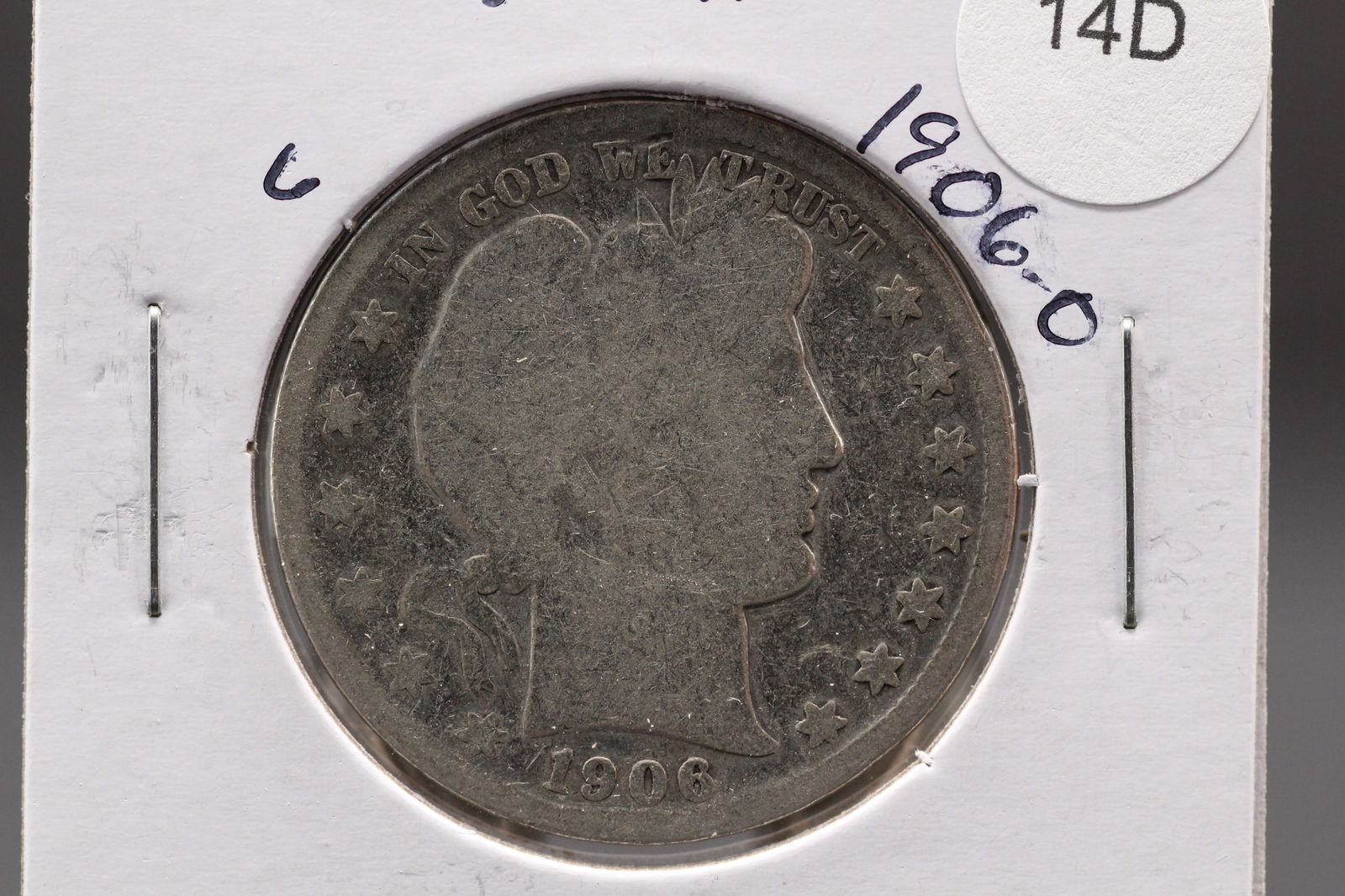 1906-O Silver Barber Half Dollar (1 of 3)