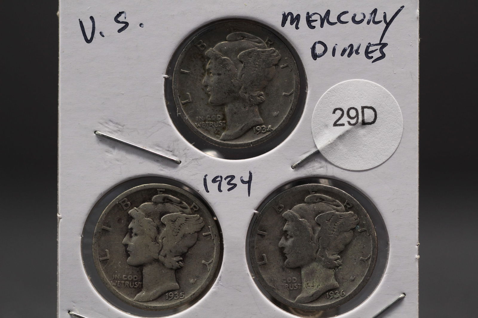 1934, 1935, 1936 Silver Mercury Dimes - Better Dates! (1 of 3)