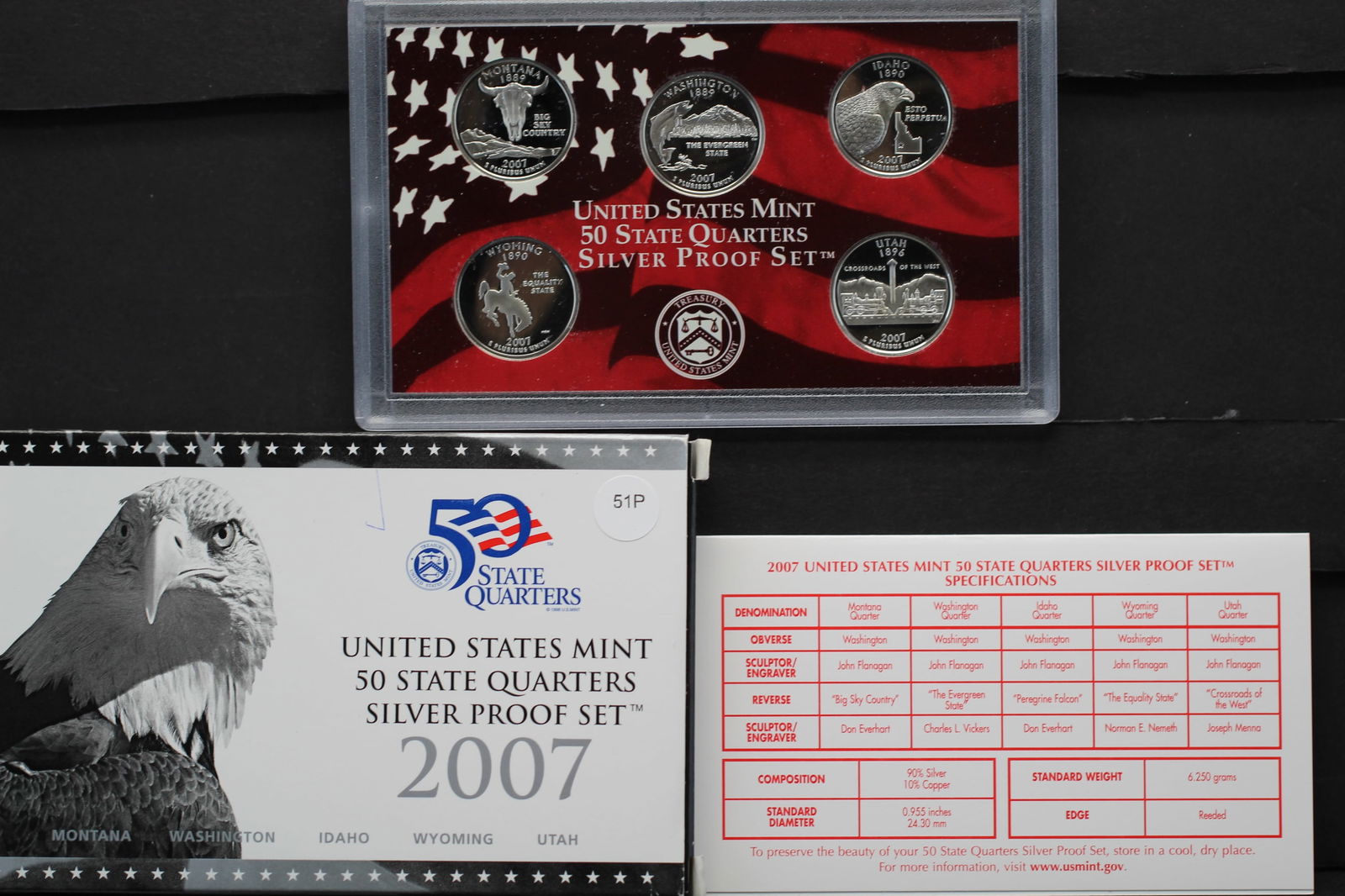 2007-S U.S. Silver Quarter Proof Set (1 of 4)