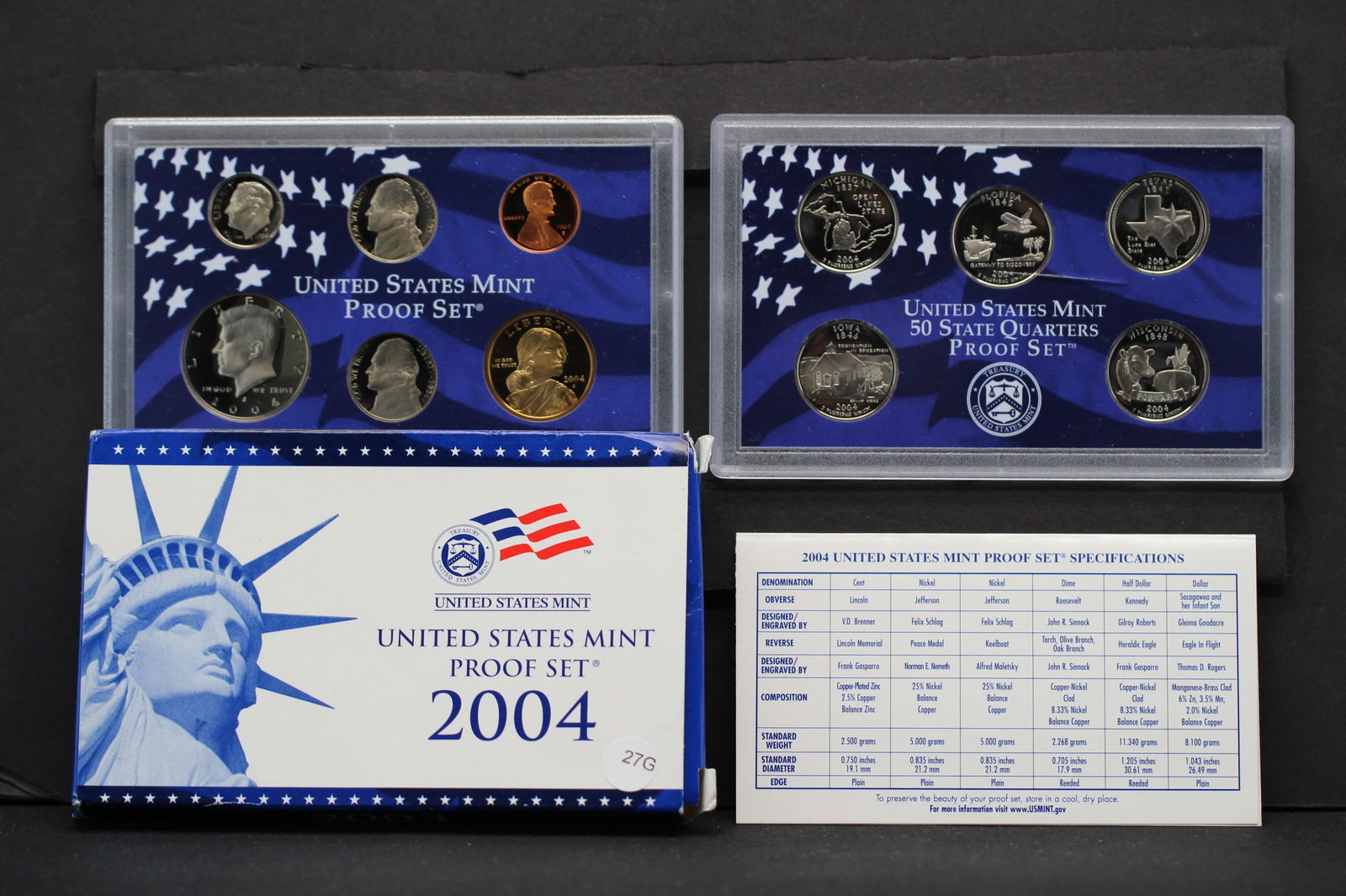 2004-S US Mint PROOF Set w/50 State Quarters Included (1 of 6)