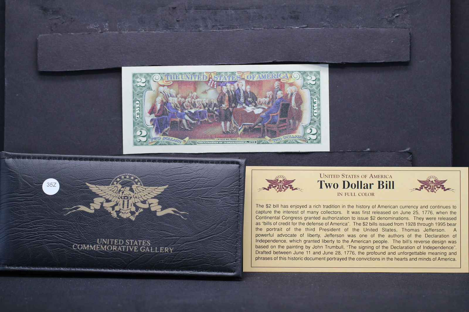 2003A "Colorized" $2 bank note, nice S/N (1 of 4)