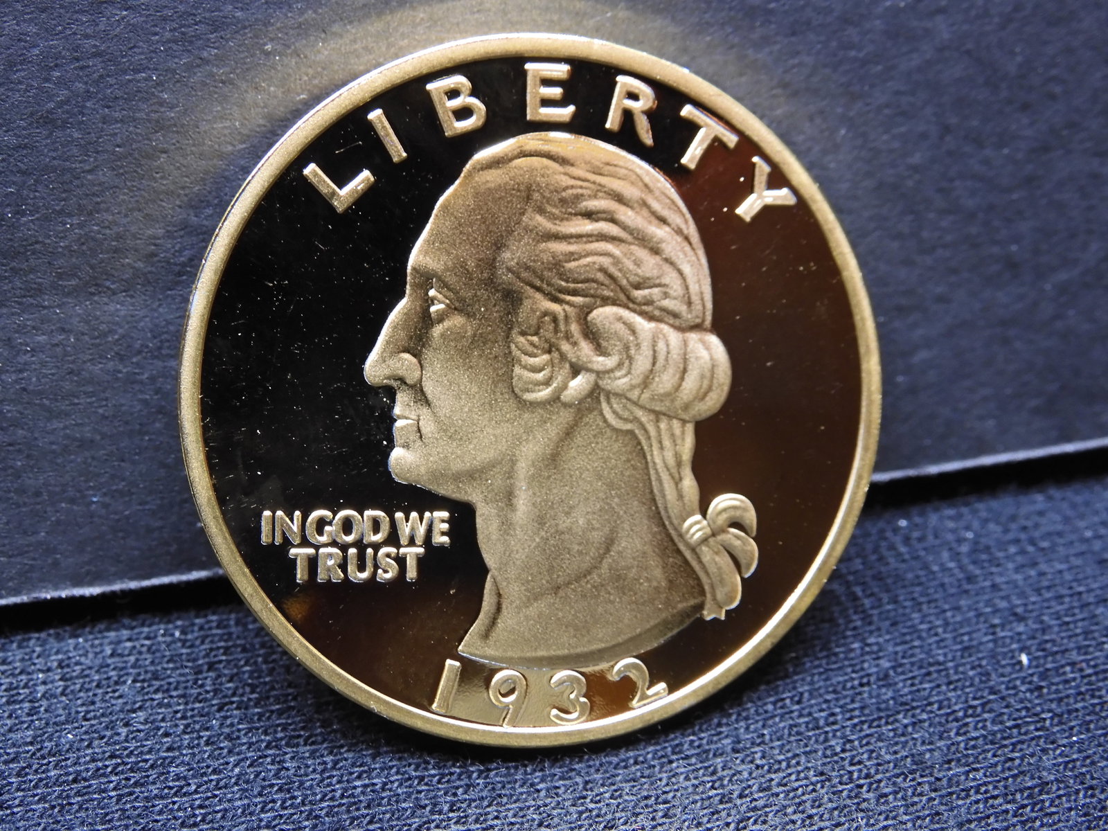 1932 Washington Quarter Copy 24K Gold Layered: 1932 Washington Quarter Copy 24K Gold Layered