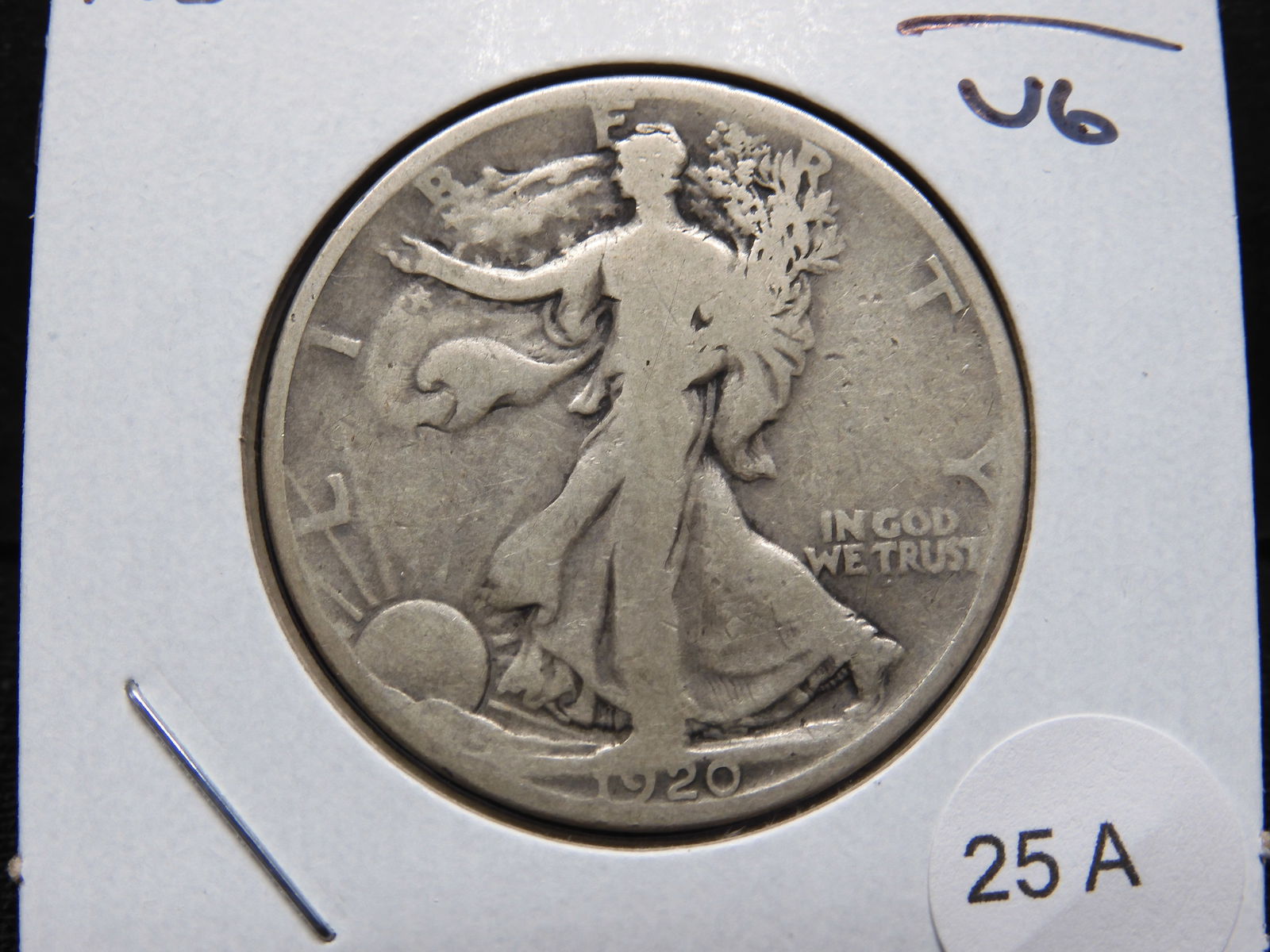 1920 Walking Liberty 50c. VG. (1 of 3)