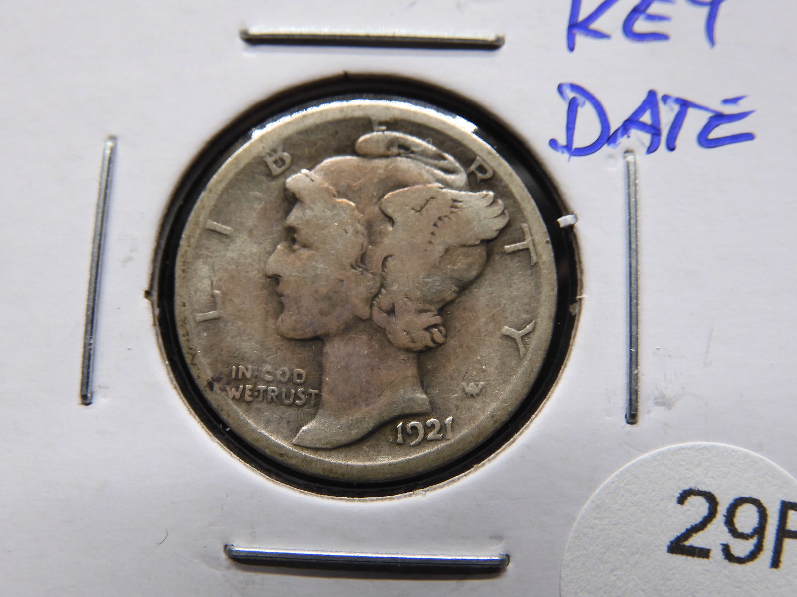1921 Mercury Dime. Key Date. (1 of 3)