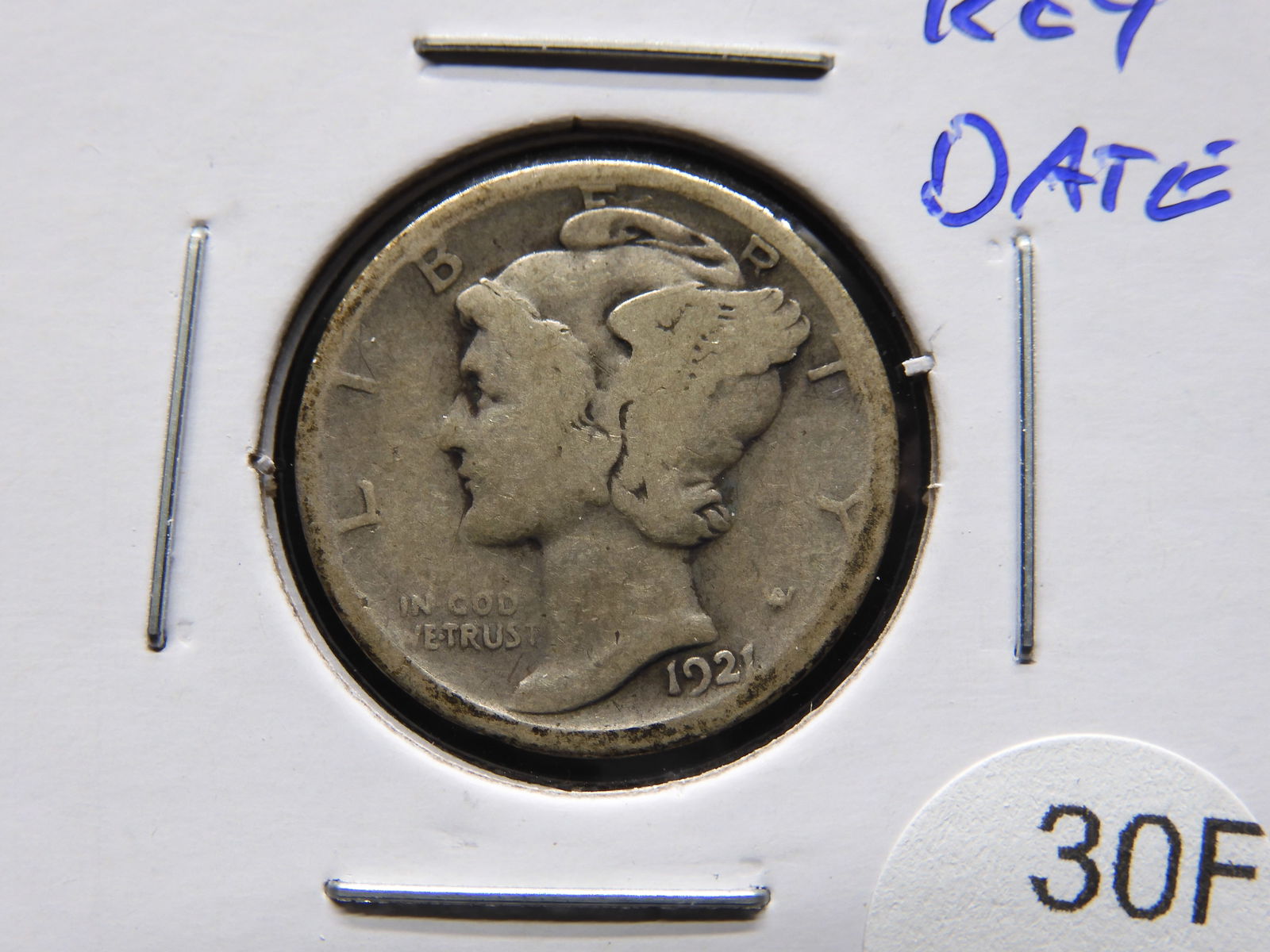 1921-D Mercury Dime. Key Date. (1 of 3)