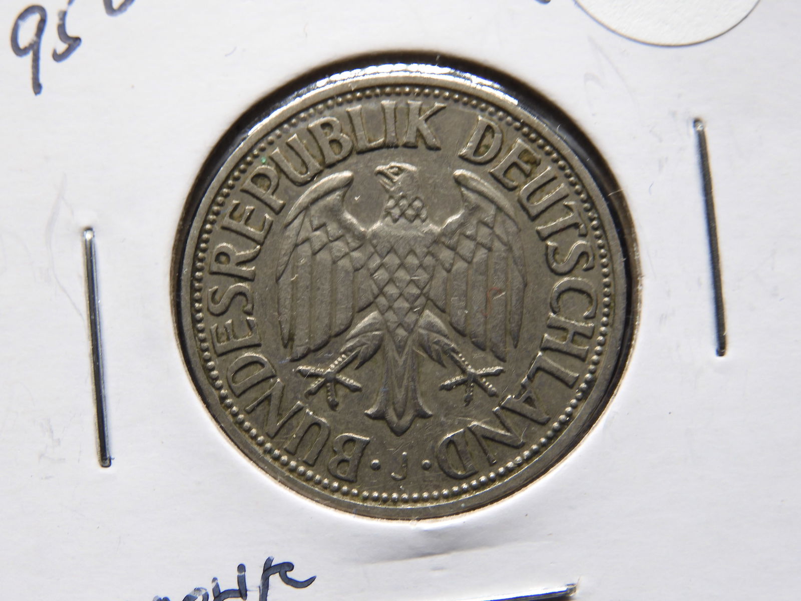 1950 German 1 Mark Silver Coin (1 of 3)