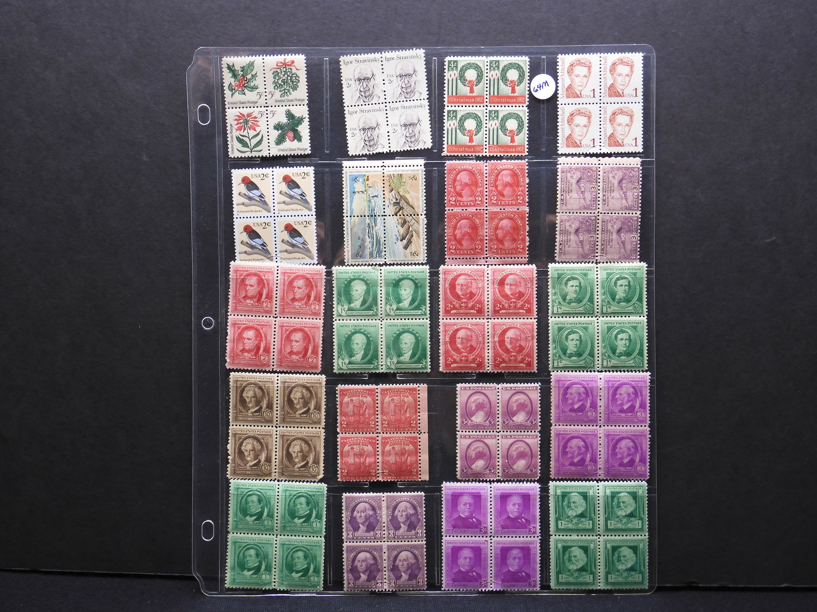 Sheet of Rare U.S. Four Block Stamps (1 of 4)