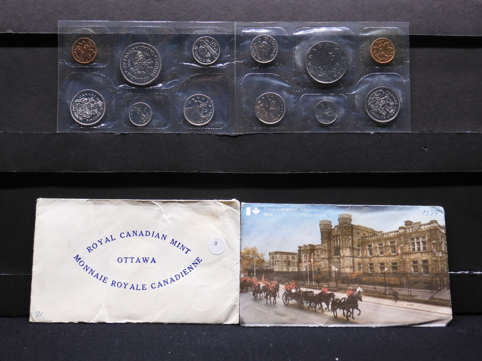 1971 and 1978 Canadian Mint Sets in envelope of issue. BU.: 1971 and 1978 Canadian Mint Sets in envelope of issue. BU.