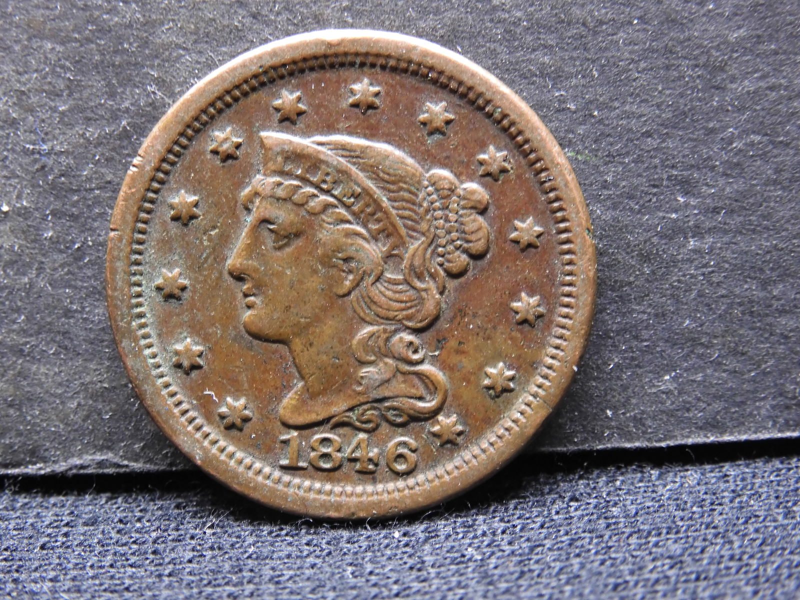 1846 Small Date United States Braided Hair Large Cent. (1 of 2)