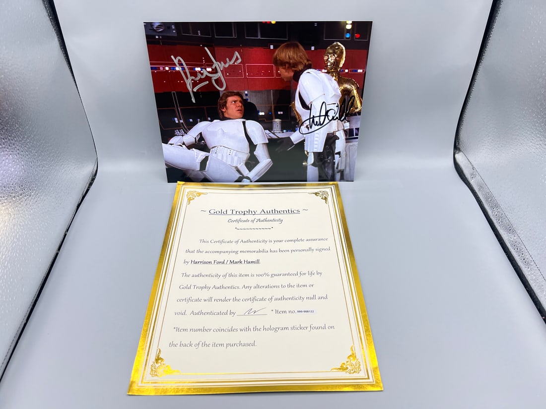 Star Wars Harrison Ford & Mark Hamill Dual Signed Photo W/ Unknown COA (1 of 4)