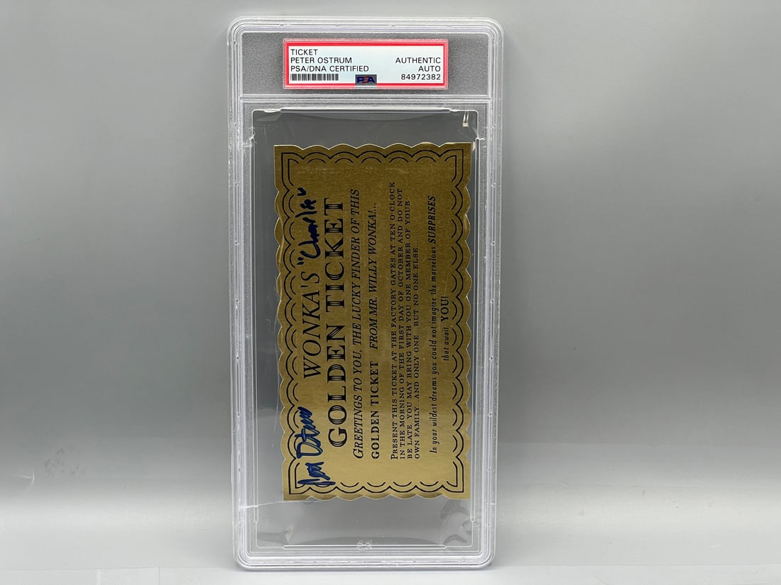 Peter Ostrum Signed Wonka's Golden Ticket Auto W/ Charlie Inscription & PSA/DNA Certified PSA (1 of 4)