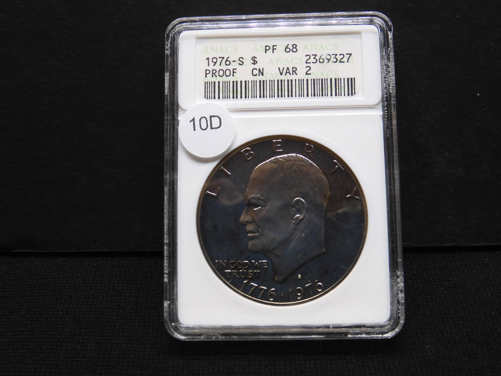 1976-S Proof Bicentennial Ike Dollar Cn Type II ANACS Graded PF68 (1 of 4)