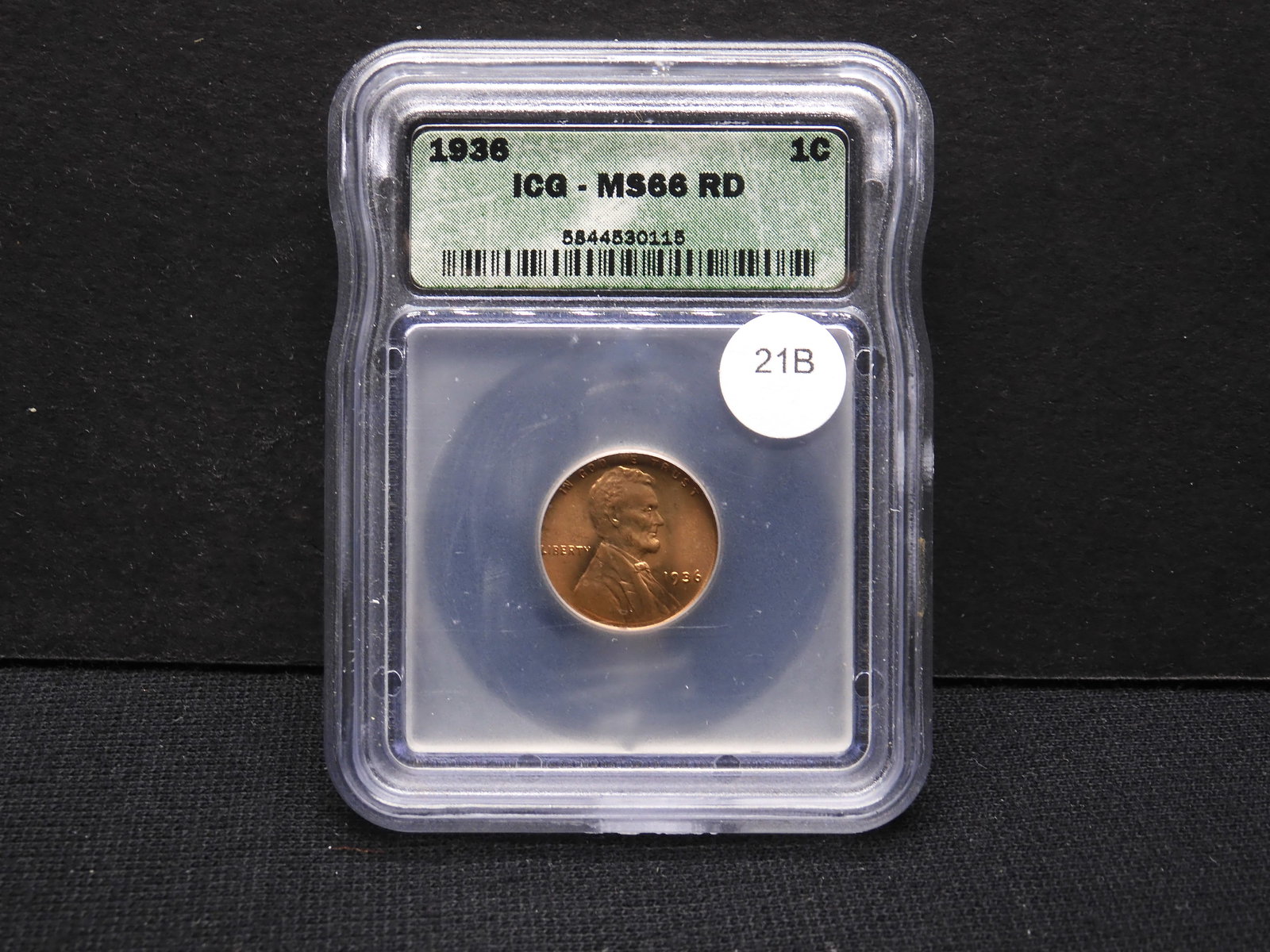 1936 Lincoln Wheat Cent ICG Slabbed MS66 RED (1 of 4)