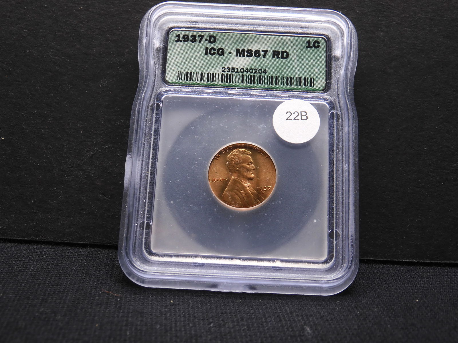 1937-D Lincoln Wheat Cent ICG Slabbed MS67 RED (1 of 4)