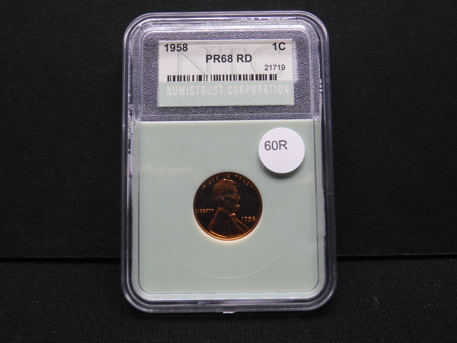 1958 Lincoln Wheat Cent Slabbed By NTC PF 68 RED (1 of 4)