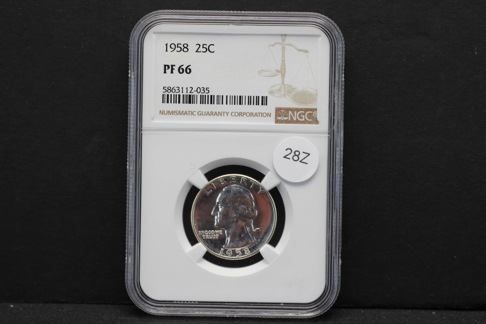PF66 1958 Washington Quarter, (Graded by NGC) (1 of 4)