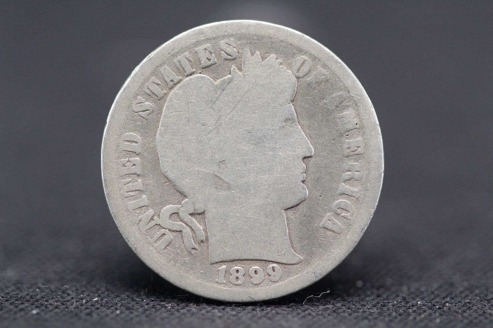 1899, 90% Silver, Barber Dime, 124 years old! (1 of 2)