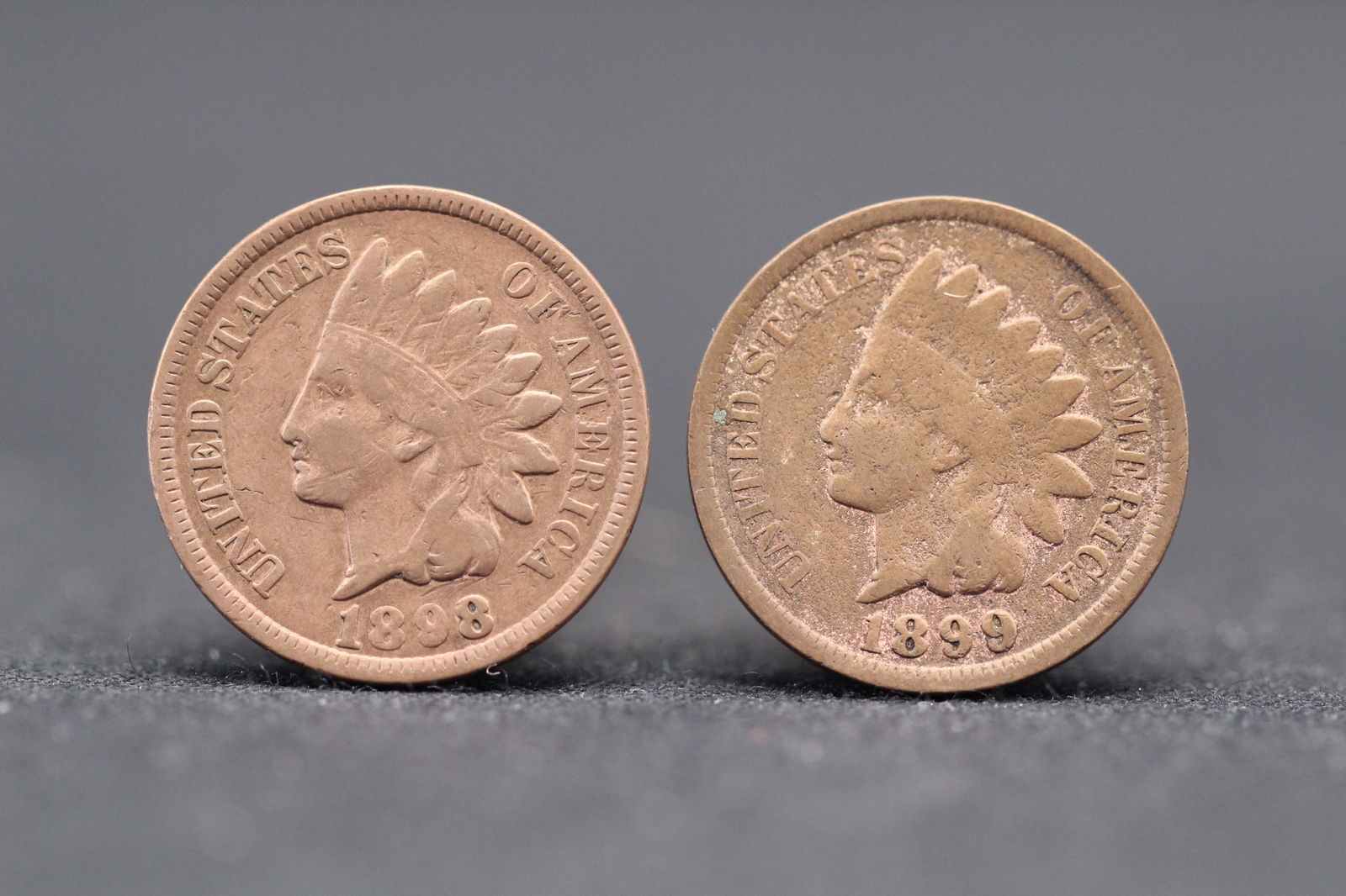 1898 & 1899, Indian Head Pennies (1 of 2)