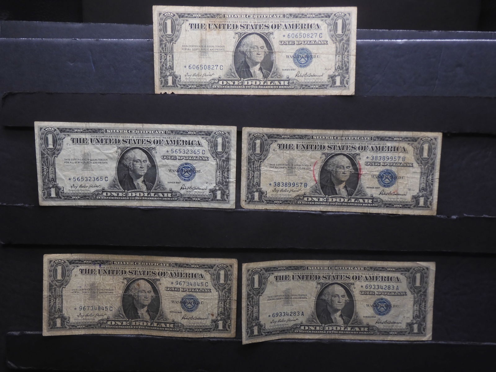 1957 $1 SC STAR NOTES (1619*) - QTY=5 (1 of 4)
