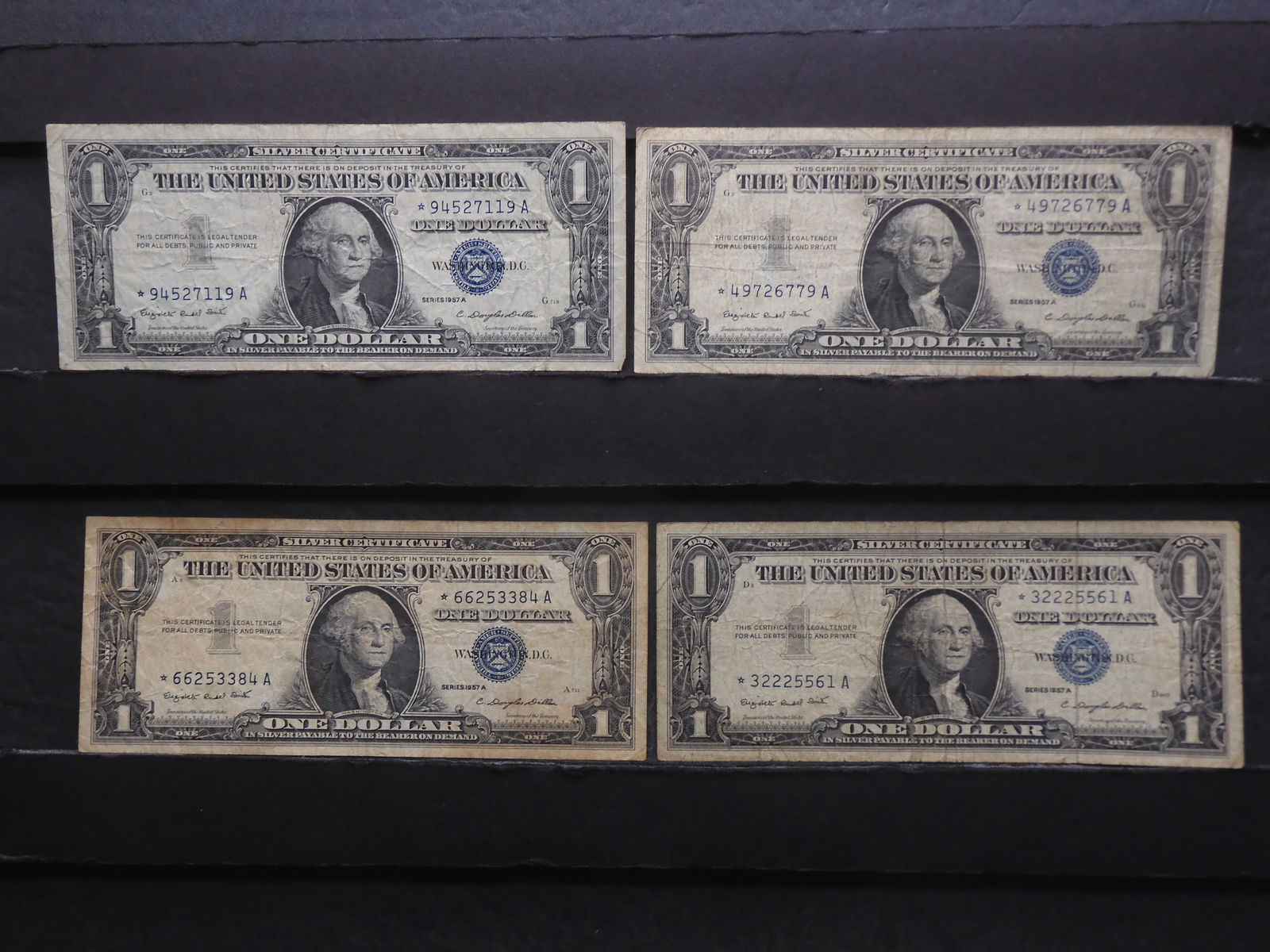 1957-A $1 SC STAR NOTES (1620*) - QTY=4 (1 of 3)
