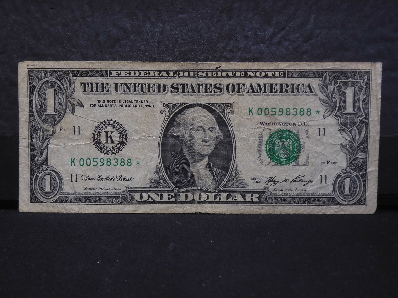 2006 $1 FRN STAR NOTE (1933-K*) (1 of 3)