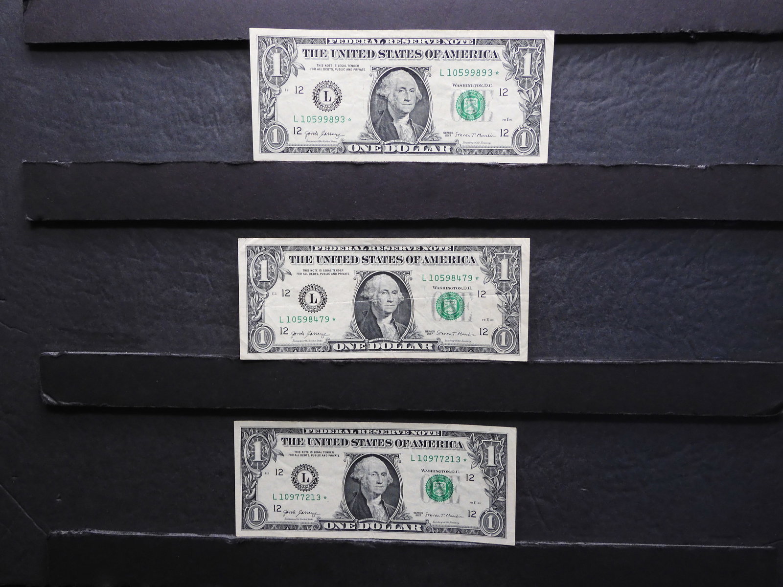 2017 $1 FRN STAR NOTES (3004-L*) - QTY=3 (1 of 3)