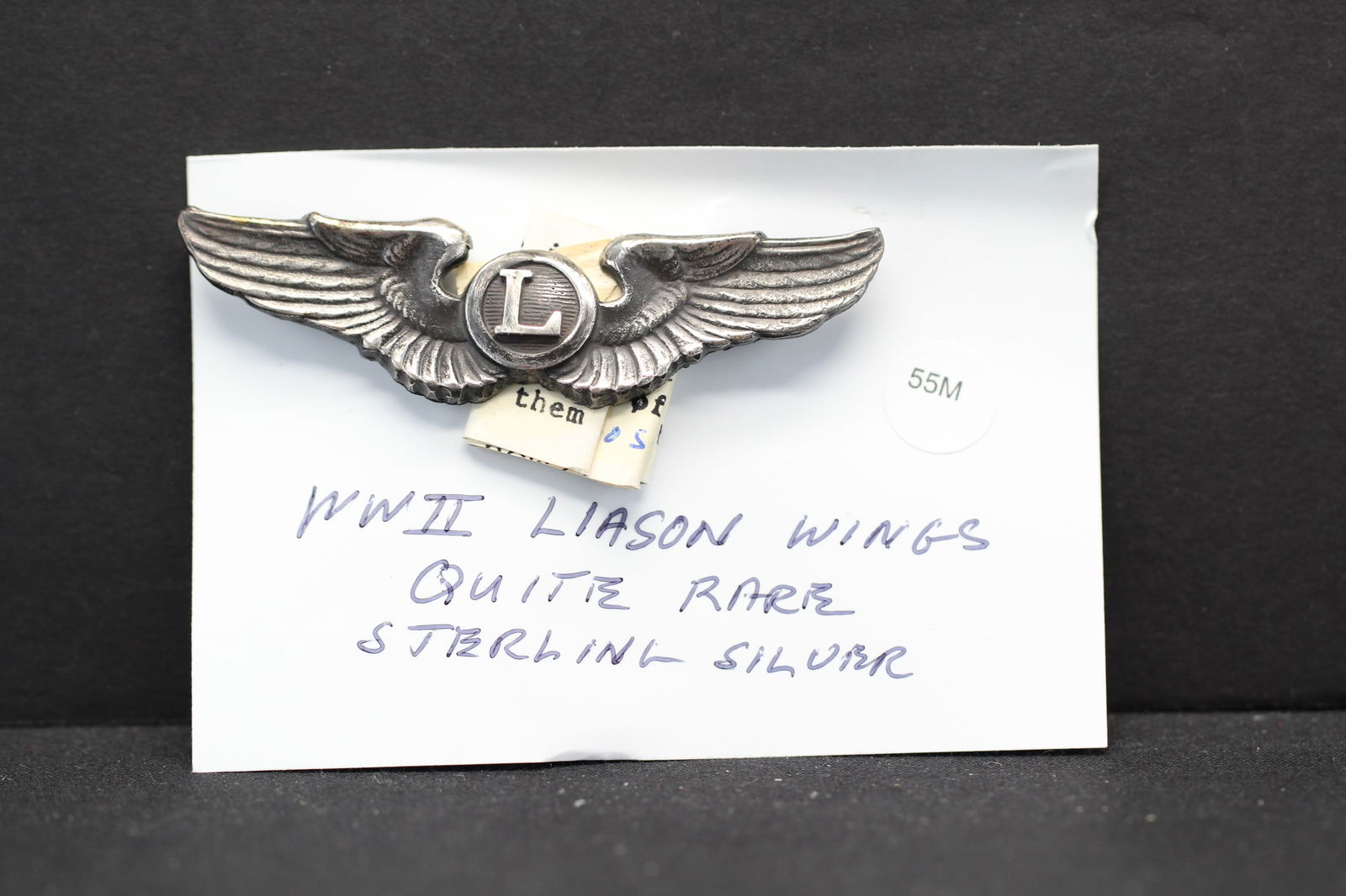 Rare Sterling Silver WWII Liaison Wings (1 of 3)