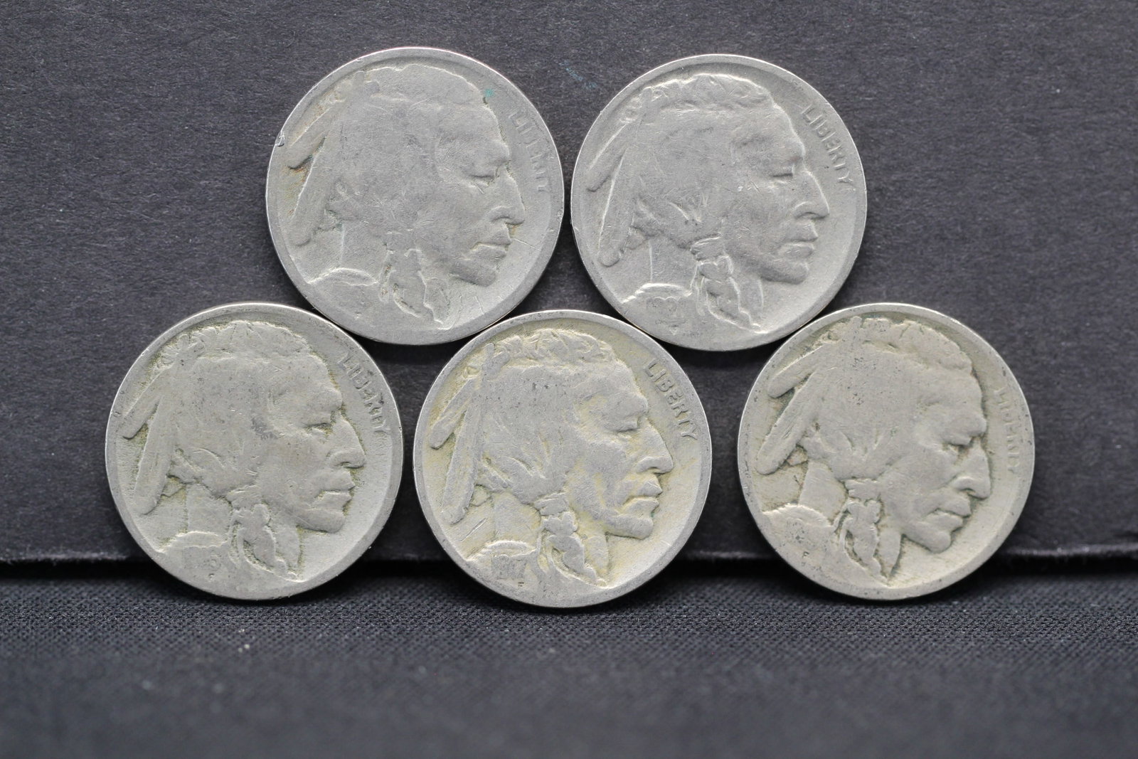 1916-1920 Buffalo Nickels - 5 consecutive dates (1 of 2)