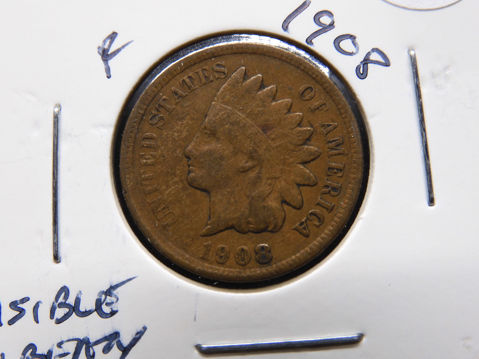 1908 Indian Head Penny   - Liberty Visible! (1 of 3)
