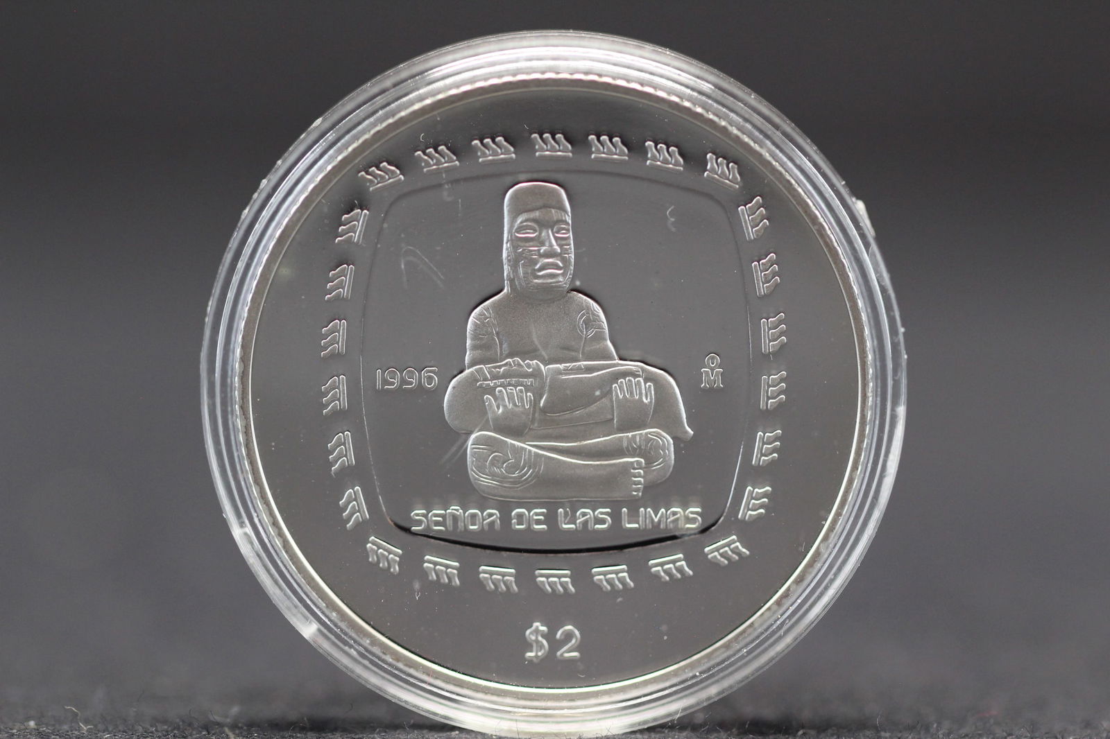 1996 Mexico $2. One half ounce .999 silver. Looks proof. (1 of 3)