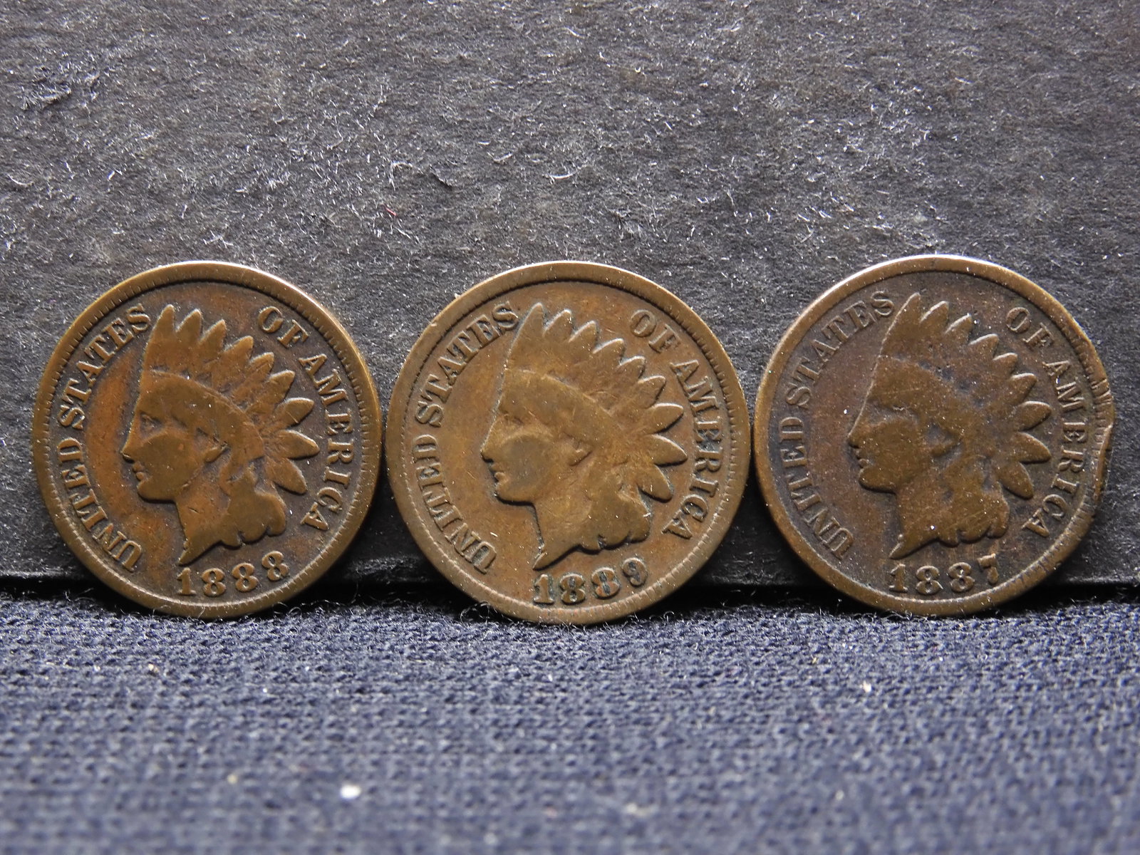 1887, 1888, 1889 Indian Head Pennies - Pre-1900 Dates!: 1887, 1888, 1889 Indian Head Pennies - Pre-1900 Dates!