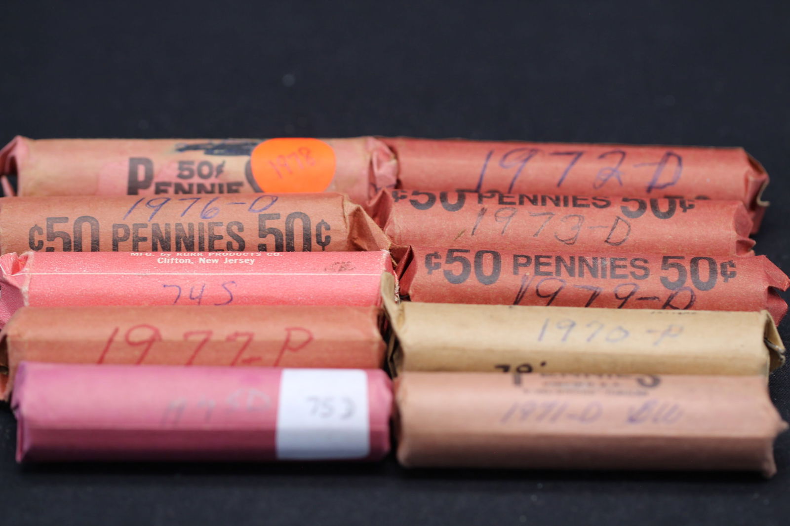 10 Rolls of 1970'S Lincoln Memorial Cents (1 of 4)