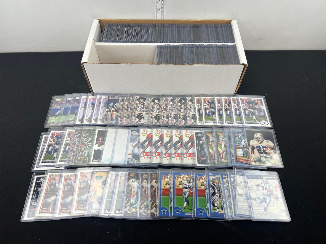 Shoebox of Assorted Football Cards in Toploaders W/ Many Stars & Rookies - Varying Conditions - (1 of 3)