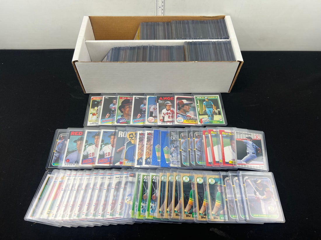 Shoebox of Assorted Baseball Cards in Toploaders W/ Many Stars & Rookies - Varying Conditions - (1 of 5)
