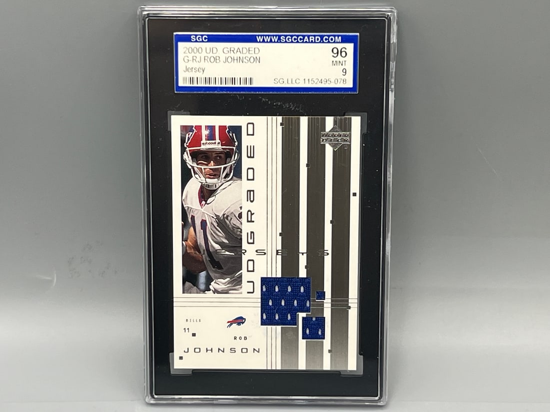 2000 Upper Deck Graded Rob Johnson Game Used Jersey Card SGC Mint 9 (1 of 2)