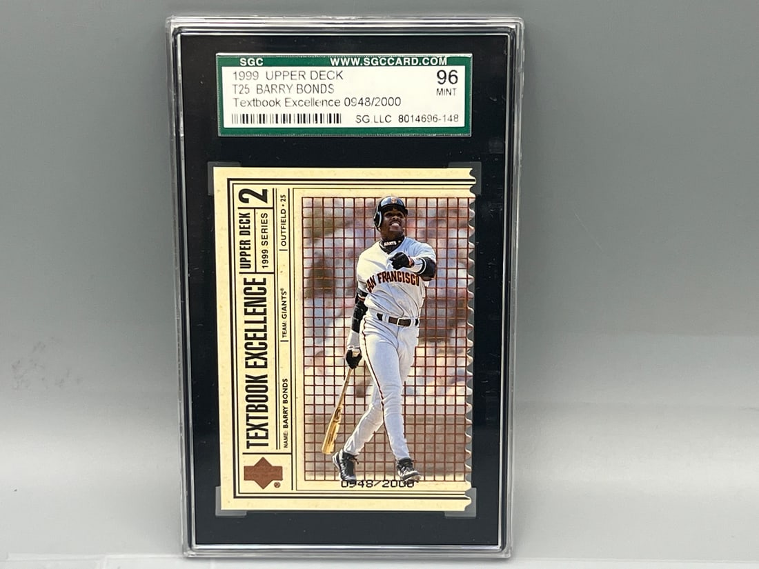 1999 Upper Deck Barry Bonds Textbook Excellence Insert #0948/2000 SGC Mint 9 (1 of 2)