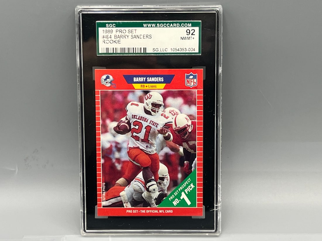 1989 Pro Set Barry Sanders RC #494 SGC NM-MT+ 8.5 (1 of 2)